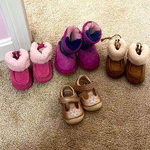 Size 2/3 toddler shoes  boots are authentic Ugg’s